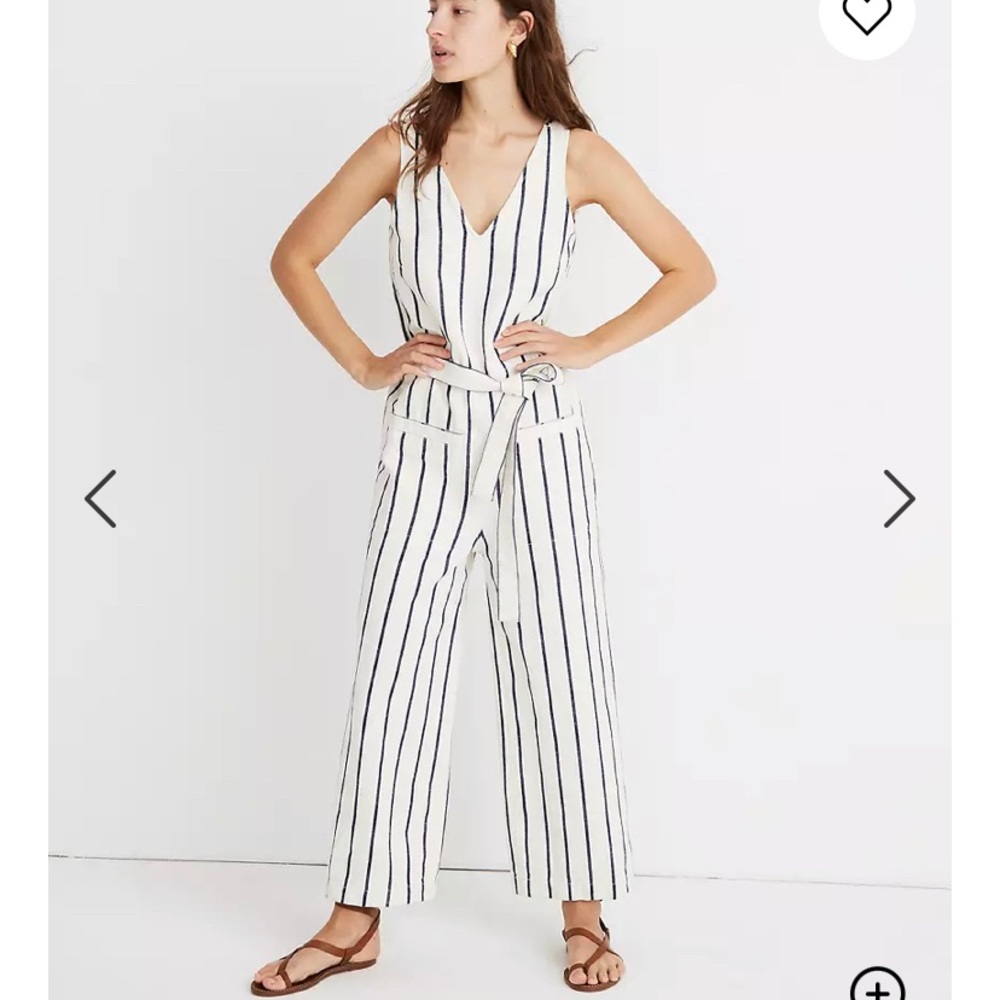 LIKE NEW Madewell Striped Pull On Jumpsuit XS
